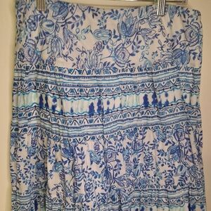 Chaps 100% Cotton A Line Skirt Size PM